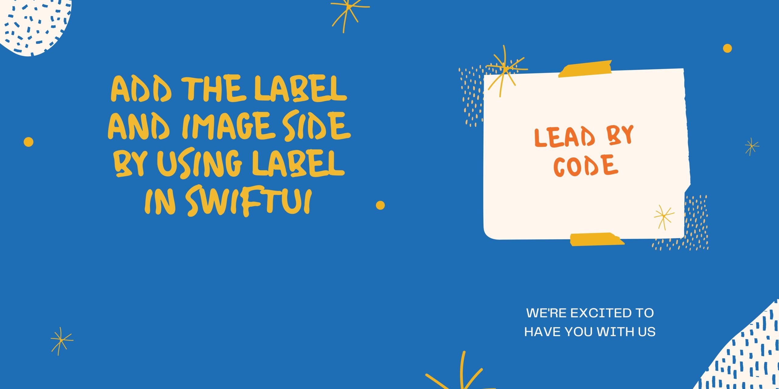 Add the text and image side by using label in SwiftUI