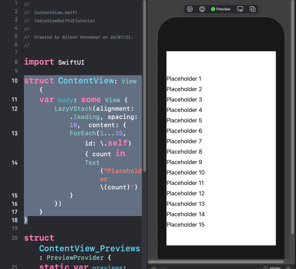 How to create a TableView in SwiftUI using List and VStack 6 image 4